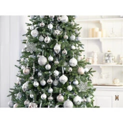 Ensemble De Boules De Noël Holiday Living En Plastique, Argent, Paquet De 34 5 Ensemble De Boules De Noël Holiday Living En Plastique, Argent, Paquet De 34 -Décoration De Noël 05895240c L