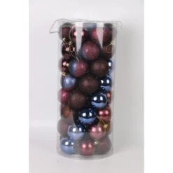 Ensemble D'ornement En Plastique Holiday Living, Plastique Doré, Mauve Et Bleu (50/pqt)