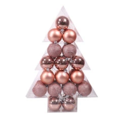 Ensemble D'ornements Holiday Living, Plastique Rose (34/pqy)