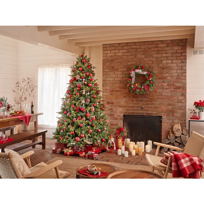 Ensemble D'ornements Holiday Living, Plastique Rouge (34/pqt) 2 Ensemble D'ornements Holiday Living, Plastique Rouge (34/pqt) – Image 2