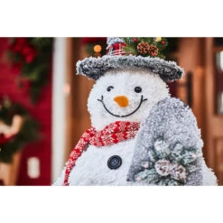 Décoration De Bonhomme De Neige Holiday Living Avec Lumières DEL Blanc Froid, Autportante, 47 Po, Paquet De 1 -Décoration De Noël 10835149c L