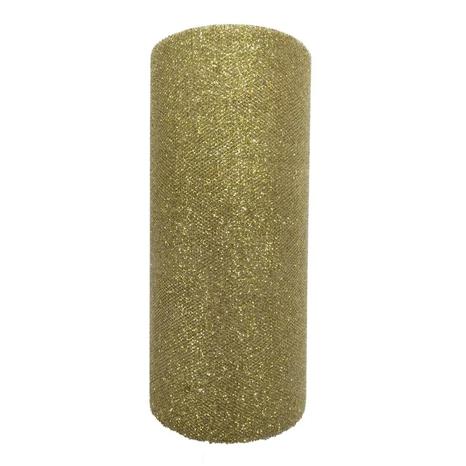 Ruban En Tulle Holiday Living, 6 Po X 30 Pi, Or, Paquet De 1 1 Ruban En Tulle Holiday Living, 6 Po X 30 Pi, Or, Paquet De 1