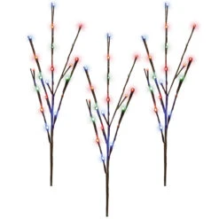 Piquets De Jardin Holiday Living Avec Lumières DEL Scintillantes Multicolores, 30 Po, Paquet De 3