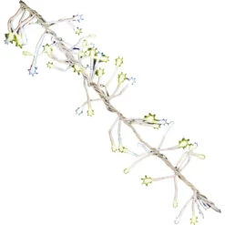 Lumières De Noël En Grappe Holiday Living Avec Minuterie Pour Intérieur/extérieur, 480 DEL, 19,6 Pi, Blanc Chaud/blanc