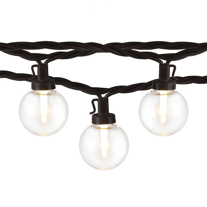 Guirlande De Lumières DEL En Forme De Globe Danson Decor, Blanc Chaud, 40 Ampoules, 39 Pi 1 Guirlande De Lumières DEL En Forme De Globe Danson Decor, Blanc Chaud, 40 Ampoules, 39 Pi