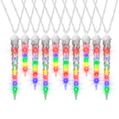 Jeu De Lumière Étoile Filante, Gemmy, 10 Lumières DEL, Multicolore