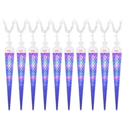 Jeu De Lumières DEL Clignotantes Ciel Nordique Par Gemmy, Mauve/bleu, 10 Ampoules