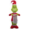 Dr. Seuss Grinch Avec Liste D'enfants Vilains Gonflable Illuminé Airblown Dr.Seuss, 6,5 Pi