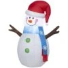 Bonhomme De Neige Avec Chapeau Père Noël Gonflable Illuminé Gemmy Airblown, 4 Pi