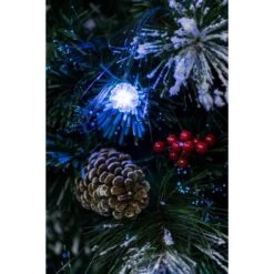 Arbre De Noël Illuminé à Fibre Optique, Vert, 72" -Décoration De Noël 330685880 AlternateImageA2 l