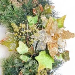 Couronne Intérieure/extérieure Henryka, 30 Po, Décorations Et Baies Dorées -Décoration De Noël 330747112 AlternateImage2 l