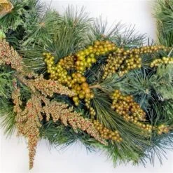 Couronne Intérieure/extérieure Henryka, 30 Po, Décorations Et Baies Dorées -Décoration De Noël 330747112 AlternateImage3 l