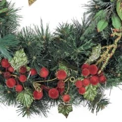Couronne Décorée Intérieure/extérieure Henryka, 30 Po, Grand Poinsettia -Décoration De Noël 330747140 AlternateImage3 l
