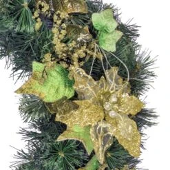 Couronne Décorée Intérieure/extérieure Henryka, 30 Po, Fleurs Dorées -Décoration De Noël 330747143 AlternateImage3 l