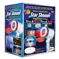 Lumière Laser Star Shower, Bleu Et Rouge