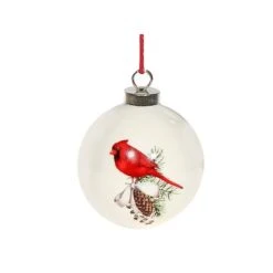 Ensemble De Boules De Noël Multicolores IH Casa Decor Avec Cardinal, Paquet De 4