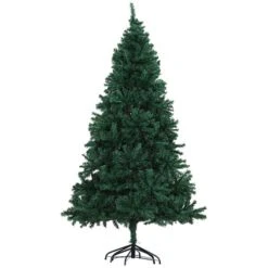 Sapin De Noël Artificiel De HomCom De 6 pi Sur Pieds De Style épinette Régulier, Vert