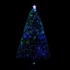 Sapin De Noël Artificiel De HomCom De 4 pi Floqué Sur Pieds Régulier Avec 16 Lumières Multicolores, Vert 8 Sapin De Noël Artificiel De HomCom De 4 pi Floqué Sur Pieds Régulier Avec 16 Lumières Multicolores, Vert -Décoration De Noël 330928539 AlternateImage3 l