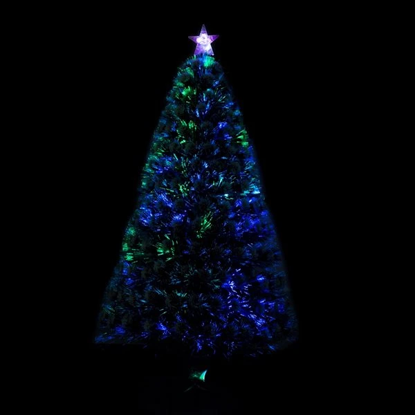 Sapin De Noël Artificiel De HomCom De 4 pi Floqué Sur Pieds Régulier Avec 16 Lumières Multicolores, Vert 4 Sapin De Noël Artificiel De HomCom De 4 pi Floqué Sur Pieds Régulier Avec 16 Lumières Multicolores, Vert – Image 4