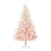 Sapin De Noël Artificiel De HomCom De 5 pi Sur Pieds De Style épinette Régulier, Rose