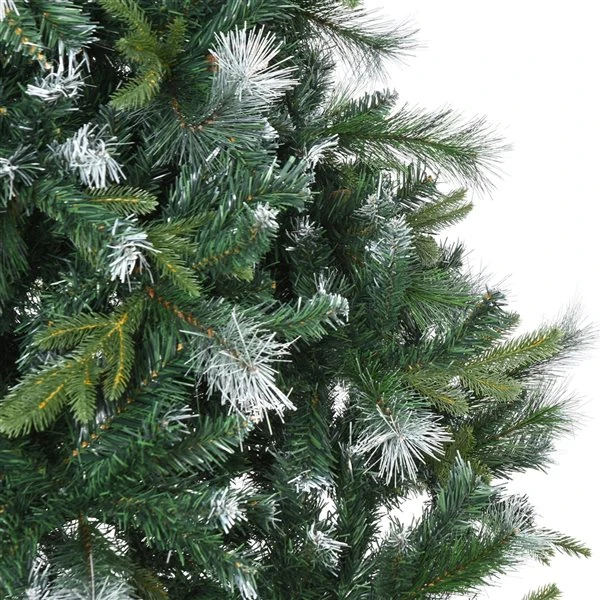 Sapin De Noël Artificiel De HomCom De 6,9 pi Floqué Sur Pieds Régulier, Vert 5 Sapin De Noël Artificiel De HomCom De 6,9 pi Floqué Sur Pieds Régulier, Vert – Image 5