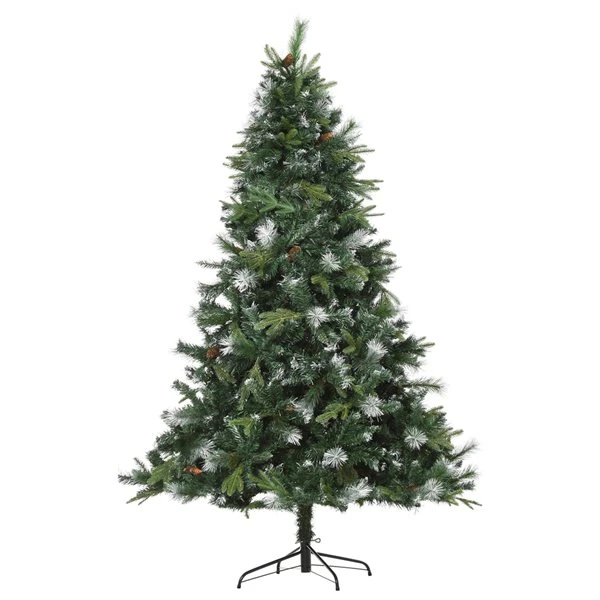 Sapin De Noël Artificiel De HomCom De 6,9 pi Floqué Sur Pieds Régulier, Vert 1 Sapin De Noël Artificiel De HomCom De 6,9 pi Floqué Sur Pieds Régulier, Vert