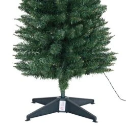 Sapin De Noël Artificiel De HomCom De 6 pi Sur Pieds Mince Avec 200 Lumières Multicolores, Vert -Décoration De Noël 330928556 AlternateImage3 l