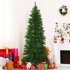 Sapin De Noël Artificiel De HomCom De 6,9 pi Sur Pieds De Style épinette Régulier, Vert -Décoration De Noël 330928560 AlternateImage3 l