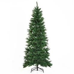 Sapin De Noël Artificiel De HomCom De 6,9 pi Sur Pieds De Style épinette Régulier, Vert
