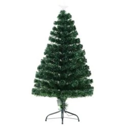 Sapin De Noël Artificiel De HomCom De 4 pi Sur Pieds Régulier Avec 130 Lumières Multicolores, Vert -Décoration De Noël 330928574 AlternateImage4 l