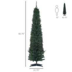 Sapin De Noël Artificiel De HomCom De 7 pi Sur Pieds Mince, Vert -Décoration De Noël 330928593 AlternateImage2 l