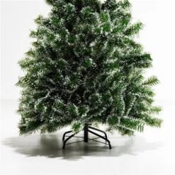 Sapin De Noël Artificiel De HomCom De 5 pi Floqué Sur Pieds De Style Pin Régulier, Vert -Décoration De Noël 330928597 AlternateImage3 l
