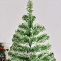 Sapin De Noël Artificiel De HomCom De 7 pi Floqué Sur Pieds De Style Pin Régulier, Vert 7 Sapin De Noël Artificiel De HomCom De 7 pi Floqué Sur Pieds De Style Pin Régulier, Vert -Décoration De Noël 330928598 AlternateImage4 l