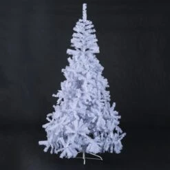 Sapin De Noël Artificiel De HomCom De 7 pi Sur Pieds De Style épinette Régulier, Blanc -Décoration De Noël 330928606 AlternateImage4 l
