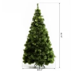 Sapin De Noël Artificiel De HomCom De 6,8 pi Sur Pieds De Style épinette Régulier, Vert -Décoration De Noël 330928652 AlternateImage2 l