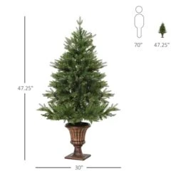 Sapin De Noël Artificiel De HomCom De 4 pi En Pot Régulier Avec 80 Lumières Constantes Multicolores, Vert 6 Sapin De Noël Artificiel De HomCom De 4 pi En Pot Régulier Avec 80 Lumières Constantes Multicolores, Vert -Décoration De Noël 330928691 AlternateImage2 l