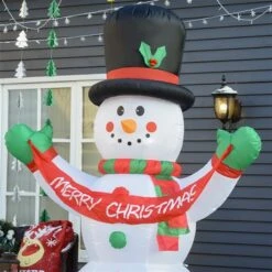 Bonhomme De Neige De Noël Gonflable Avec DEL Par HomCom De 95,75 po -Décoration De Noël 330936147 AlternateImage3 l