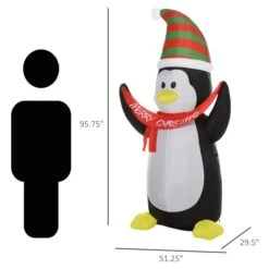 Pingouin De Noël Gonflable Avec DEL Par HomCom De 95,75 po 7 Pingouin De Noël Gonflable Avec DEL Par HomCom De 95,75 po -Décoration De Noël 330936448 AlternateImage2 l