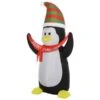Pingouin De Noël Gonflable Avec DEL Par HomCom De 95,75 po
