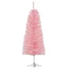 Sapin De Noël Artificiel Rose Charnu Sur Pied Par HomCom De 4 pi
