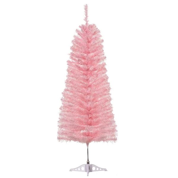 Sapin De Noël Artificiel Rose Charnu Sur Pied Par HomCom De 4 pi 1 Sapin De Noël Artificiel Rose Charnu Sur Pied Par HomCom De 4 pi
