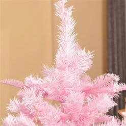 Sapin De Noël Artificiel Charnu Sur Pied Par HomCom De 6 pi, Rose -Décoration De Noël 331003129 AlternateImage3 l