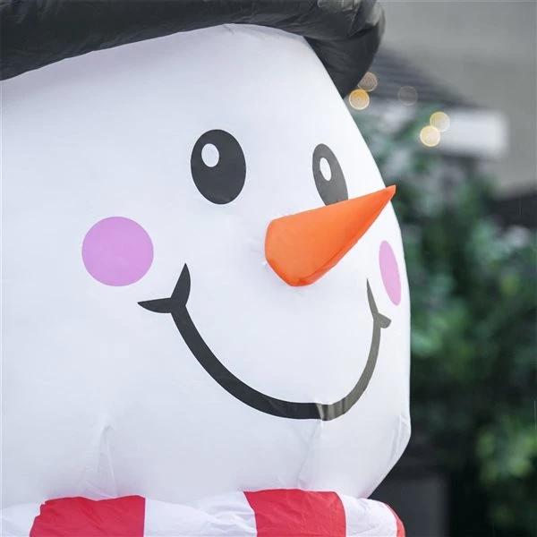 Bonhomme De Neige Gonflable Par HomCom De 8 pi Avec Lumière Interne 3 Bonhomme De Neige Gonflable Par HomCom De 8 pi Avec Lumière Interne – Image 3
