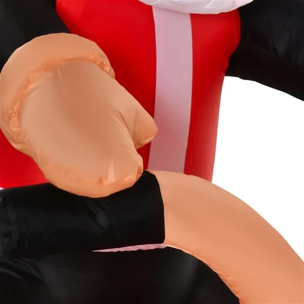 Père Noël à Moto Gonflable Par HomCom De 5,5 pi Avec Lumière Interne 4 Père Noël à Moto Gonflable Par HomCom De 5,5 pi Avec Lumière Interne – Image 4