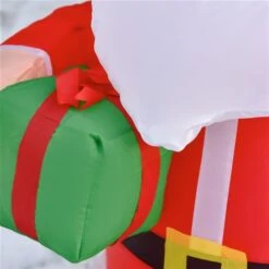 Père Noël Gonflable Par HomCom De 4 pi Avec Lumière Interne -Décoration De Noël 331003187 AlternateImage4 l