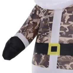 Père Noël En Tenue De Camouflage Gonflable Par HomCom De 8 pi Avec Lumière Interne -Décoration De Noël 331003189 AlternateImage4 l