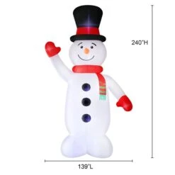 Bonhomme De Neige De Noël Gonflable Par Occasions De 240 Po H. X 74 Po L. Avec Lumière Interne -Décoration De Noël 331046744 AlternateImage4 l