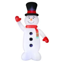 Bonhomme De Neige De Noël Gonflable Par Occasions De 240 Po H. X 74 Po L. Avec Lumière Interne