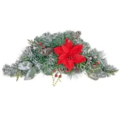 Guirlande D'intérieur En Poinsettia Et Cône De Pin Par IH Casa Decor De 24 Po