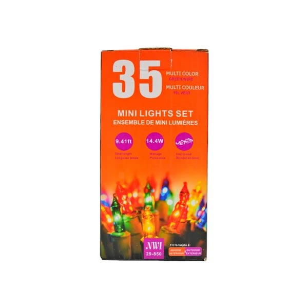 Mini Guirlande De Lumières De Noël IH Casa Decor Intérieur/extérieur Multicolore De 9,41 Po, 35 Lumières 1 Mini Guirlande De Lumières De Noël IH Casa Decor Intérieur/extérieur Multicolore De 9,41 Po, 35 Lumières